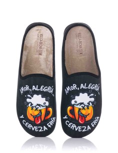 Comprar Zapatilla de casa - Amor, alegría y cerveza fría | Club del Zapato