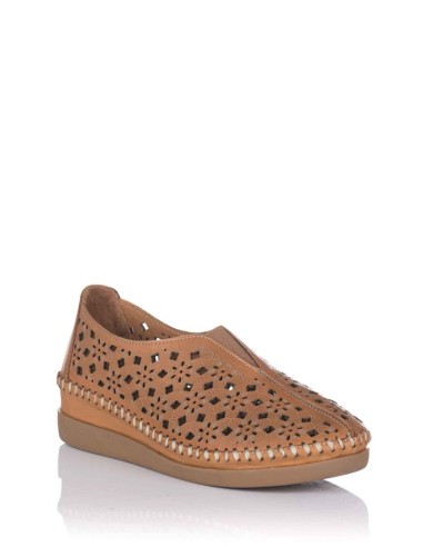Comprar Mocasín con cuña calado - Piel | Club del Zapato