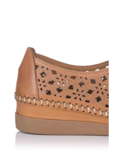 Comprar Mocasín con cuña calado - Piel | Club del Zapato