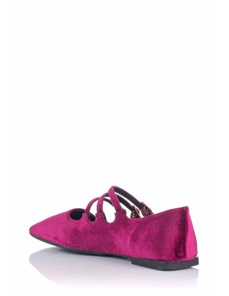 Top 3 Shoes Velvet Merceditas con hebillas