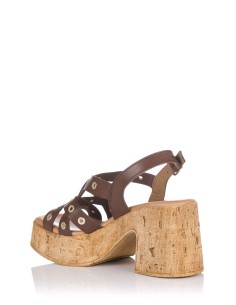 Comprar Sandalia de piel con tacón | Club del Zapato 2