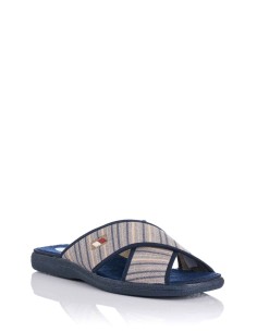 Mediterranea Zapatilla de casa con tiras cruzadas - Confort