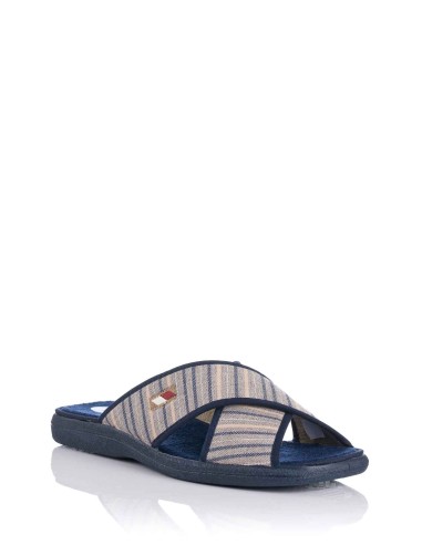 Mediterranea Zapatilla de casa con tiras cruzadas - Confort