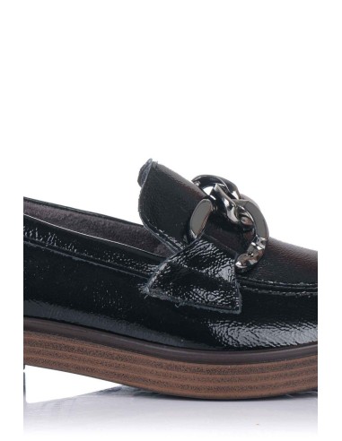 Pitillos Mocasín con cadena - Piel charol