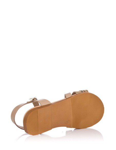 Comprar Sandalia dorada de piel | Club del Zapato