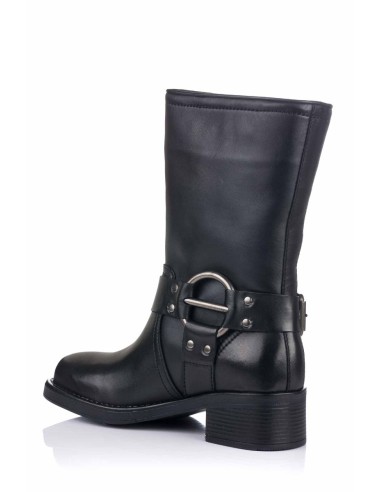 Bota motera con hebilla - Piel | Club del Zapato