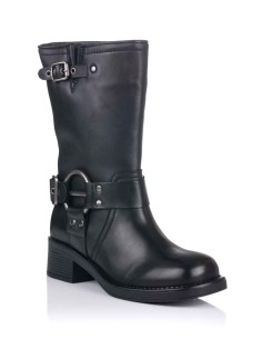 LOL Bota motera con hebilla - Piel