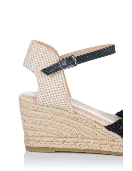 Comprar Sandalia con cuña de ganchillo - Esparto | Club del Zapato