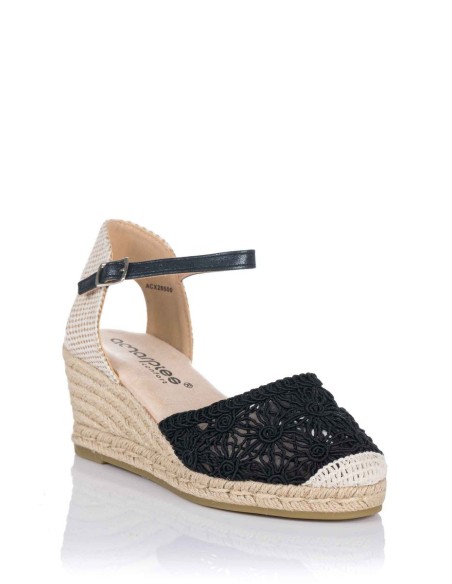 Comprar Sandalia con cuña de ganchillo - Esparto | Club del Zapato