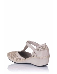 Comprar Sandalia calada con cuña - Piel | Club del Zapato 2