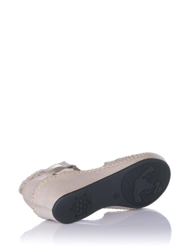 Comprar Sandalia calada con cuña - Piel | Club del Zapato