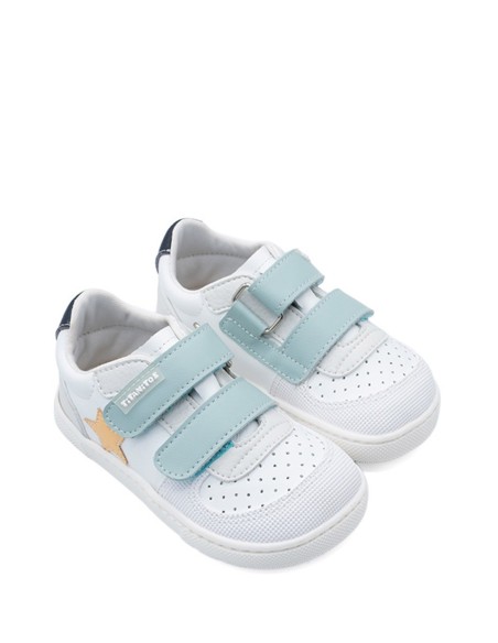 Titanitos Zapatilla en piel barefoot - Jordi