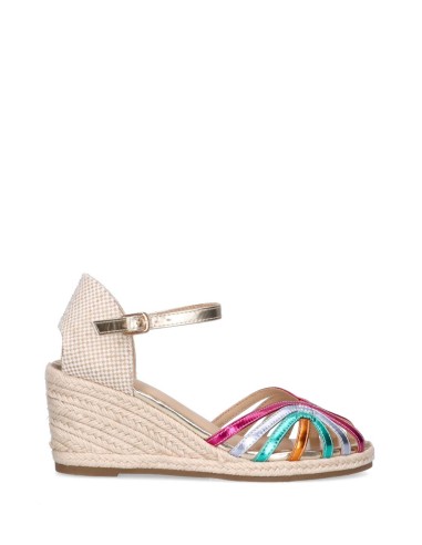 Comprar Castillo sandalia con cuña multicolor - Esparto | Club del Zapato