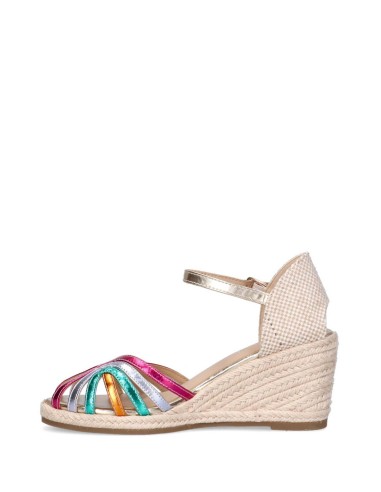 Comprar Castillo sandalia con cuña multicolor - Esparto | Club del Zapato