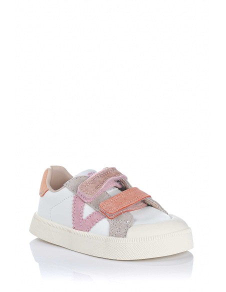 Victoria Zapatillas con velcros en piel - Respetuoso