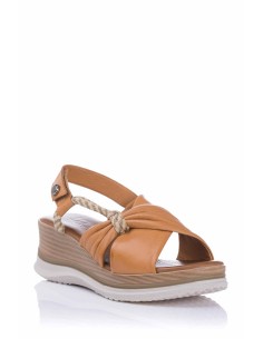 48 Hours Sandalia con cuña - Piel