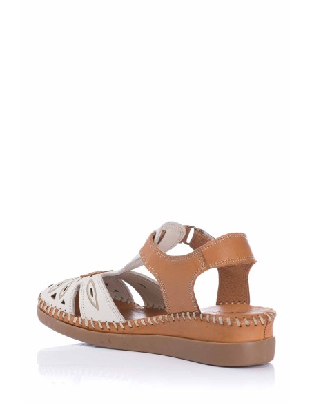 48 hours Sandalia con velcro - Piel