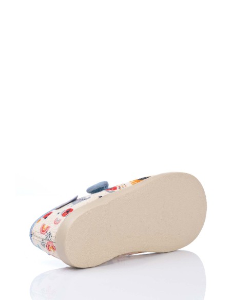 Zapatilla de casa con velcro - Toalla