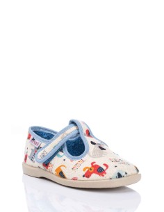 Vul ladi Zapatilla de casa con velcro - Toalla