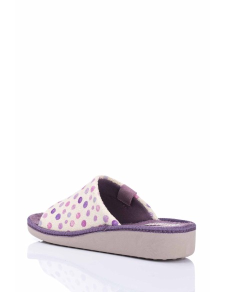 Zapatilla de casa descalza - Lunares