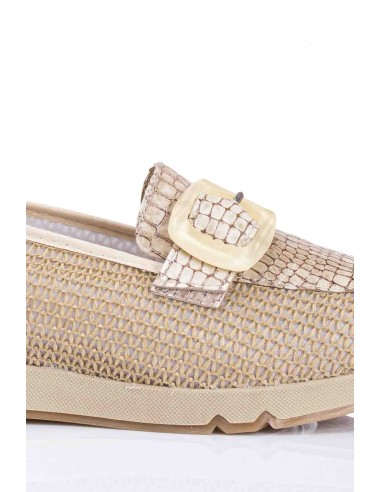 Mocasín con hebilla  - Piel