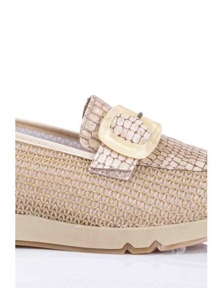 Mocasín con hebilla  - Piel