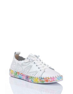 Happy Monk Sneaker en piel - Plantilla de gel