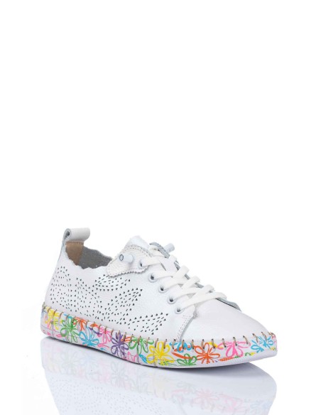 Happy Monk Sneaker en piel - Plantilla de gel