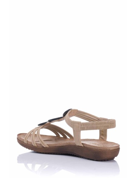 Sandalia con botón - Confort