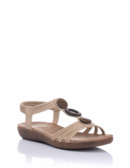 Sandalia con botón - Confort
