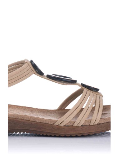 Sandalia con botón - Confort