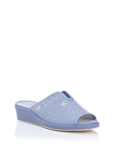 Garzón Zapatilla de casa con cuña - Flores