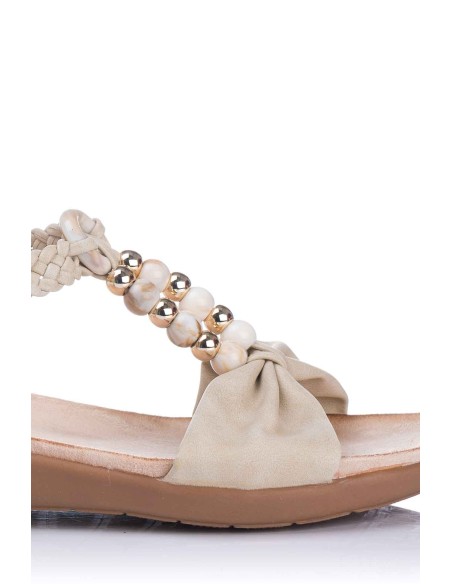 Sandalia con botón - Confort