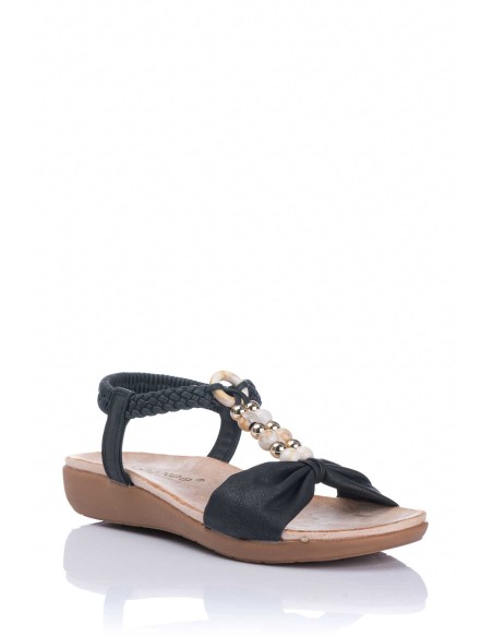 Sandalia con botón - Confort