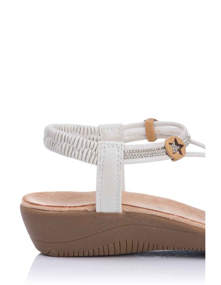 Sandalia con botón - Confort