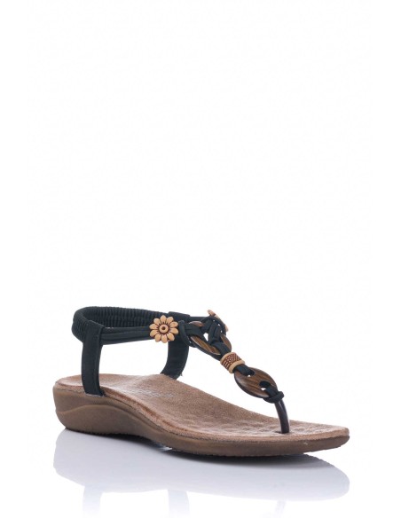 Sandalia con botón - Confort