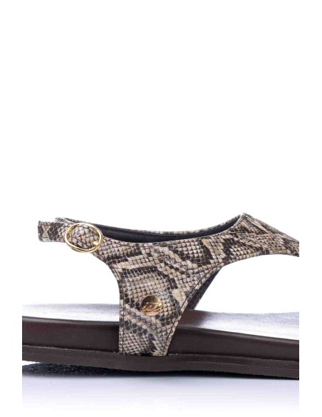 Sandalia de dedo Print Serpiente - Vegana