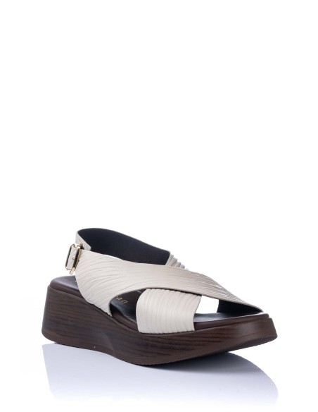Sandalia con Plataforma - Piel