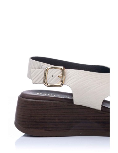 Sandalia con Plataforma - Piel