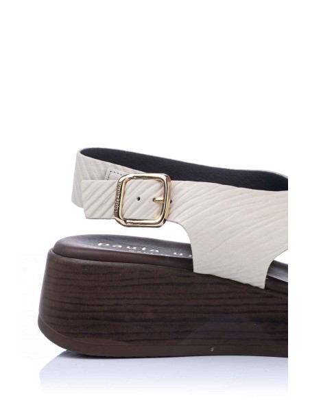 Sandalia con Plataforma - Piel