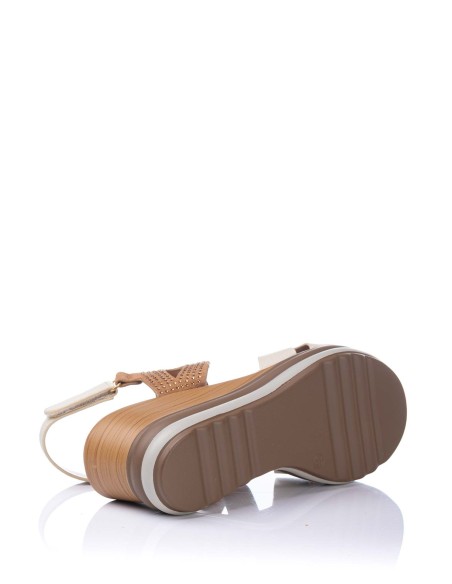 Sandalia con cuña - Velcro