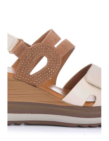Sandalia con cuña - Velcro