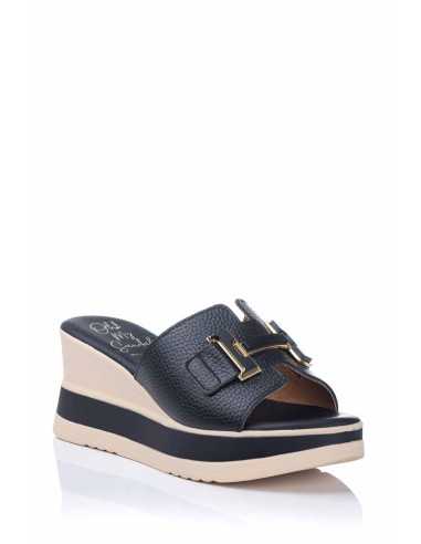 Oh! my sandals Sandalia con cuña - Piel