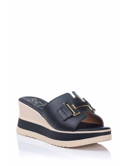 Oh! my sandals Sandalia con cuña - Piel