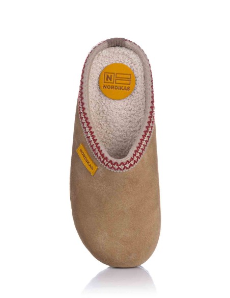 Zapatilla de casa forrada - Piel | Nordikas | Club del Zapato