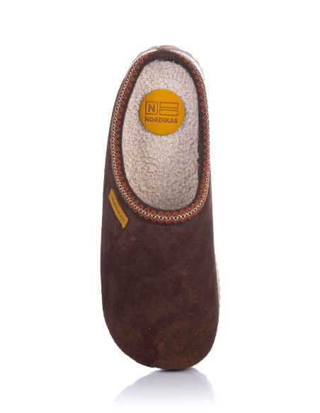 Zapatilla de casa forrada - Piel | Nordikas | Club del Zapato