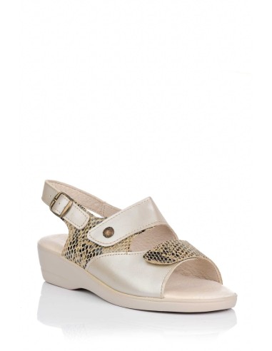 Comprar Sandalia de piel con print serpiente | Club del Zapato