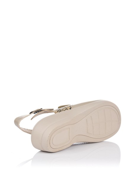 Comprar Sandalia de piel con print serpiente | Club del Zapato