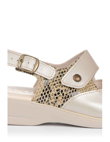 Comprar Sandalia de piel con print serpiente | Club del Zapato