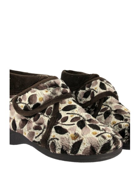 Doctor Cutillas Zapatilla de casa tipo bota - Hojas